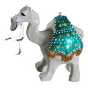 Gray Camel with Decorative Blanket