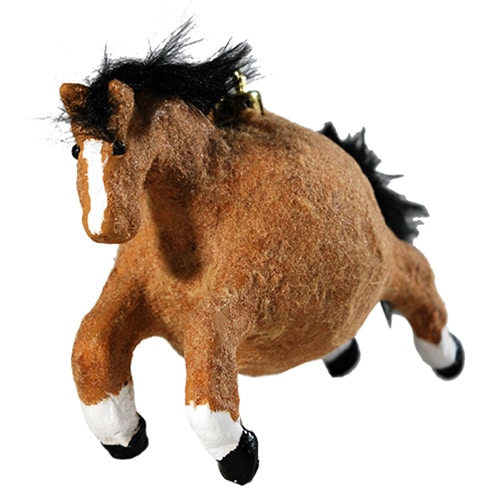 Jumping Brown Horse
