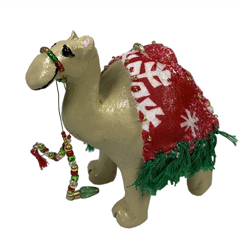 Camel with Christmas Blanket