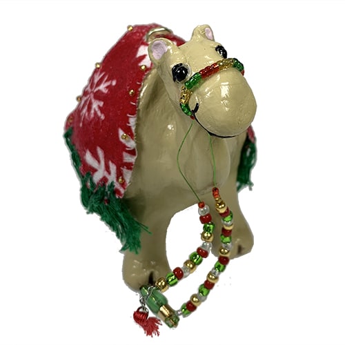 Camel with Christmas Blanket