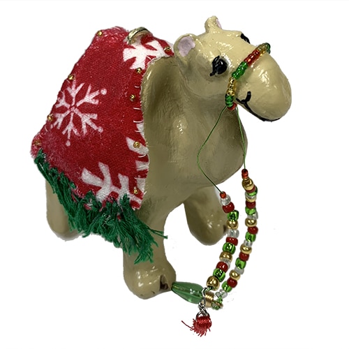 Camel with Christmas Blanket