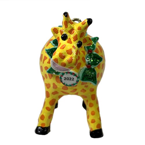 Yellow and Orange Christmas Giraffe