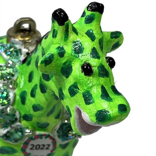 Green Christmas Giraffe